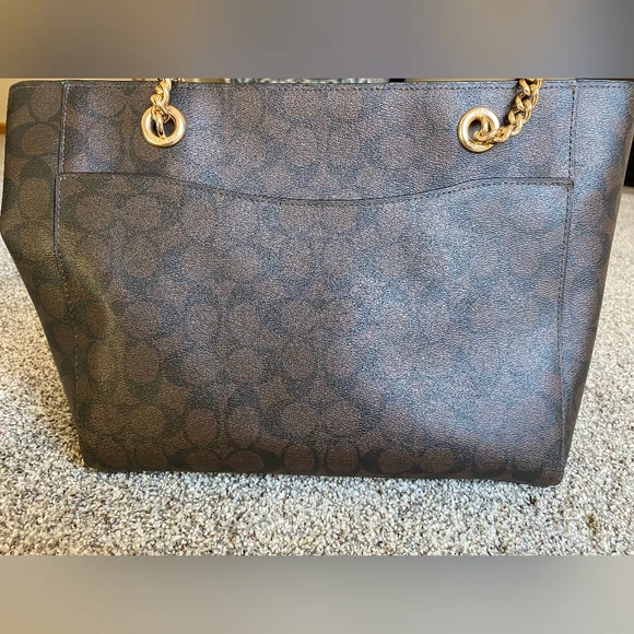 Coach Brown Cammie Chain Tote Bag New Purse - Picture 4 of 14